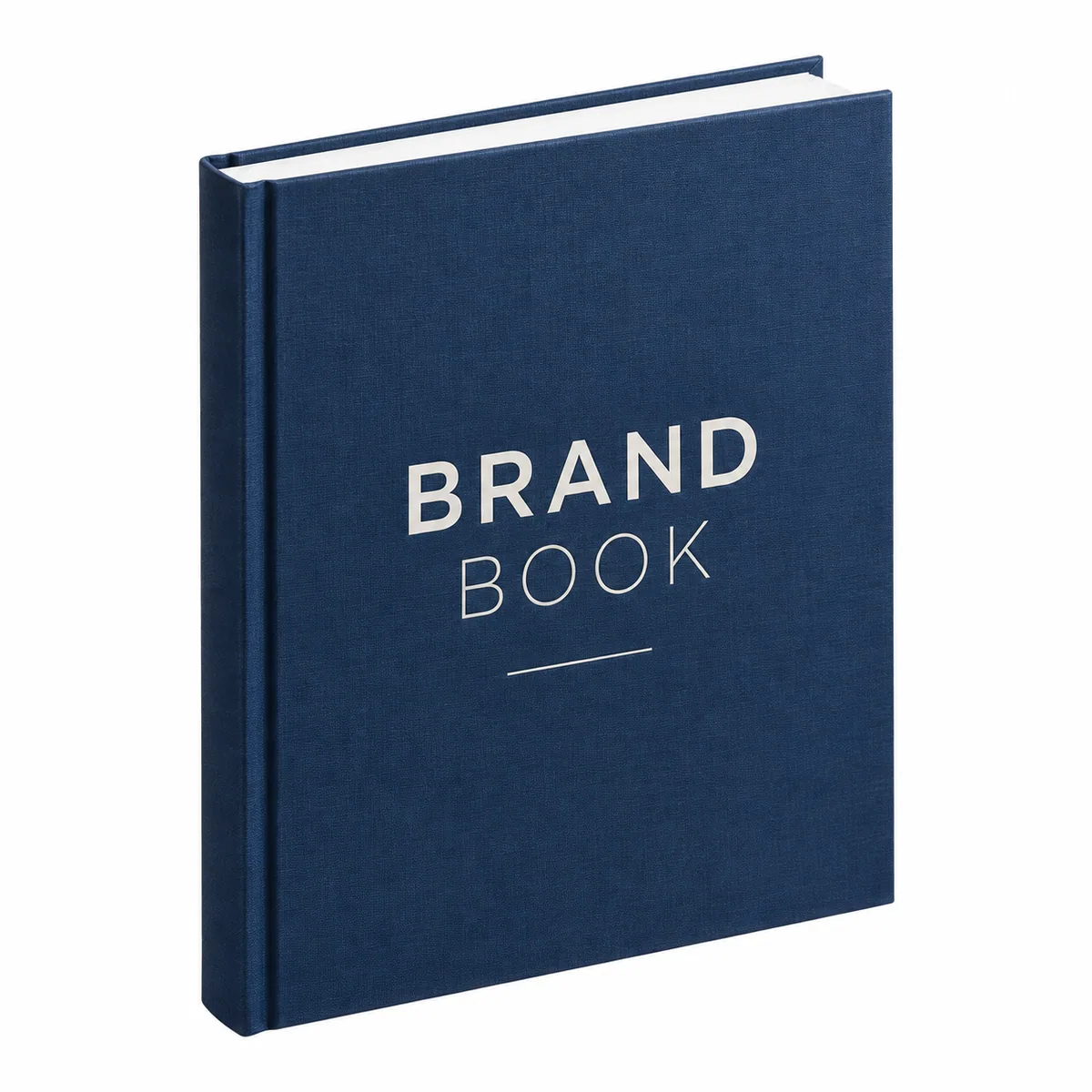 Oak Merton bound linen brand manual specimen on drafting surface